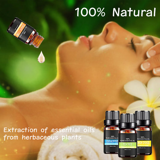 Organic essential oils set for aromatherapy
10ml therapeutic-grade essential oils for home use
Aromatherapy oils for diffusers, baths, and massage
Relaxing organic essential oils for spa experience