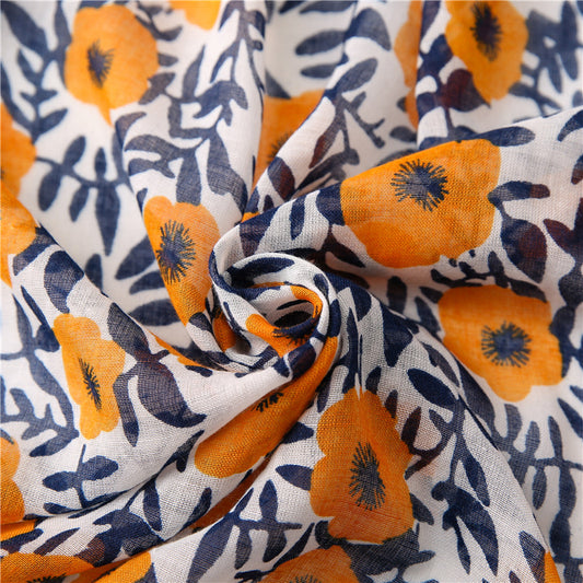 Retro Bohemian Cotton-Linen Scarf.