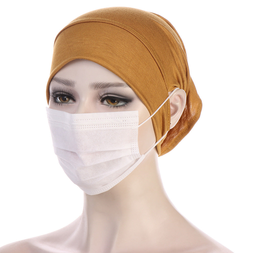 Breathable Hijab Tube Cap with Ear Hole – Non-Slip Underscarf for All-Day Comfort