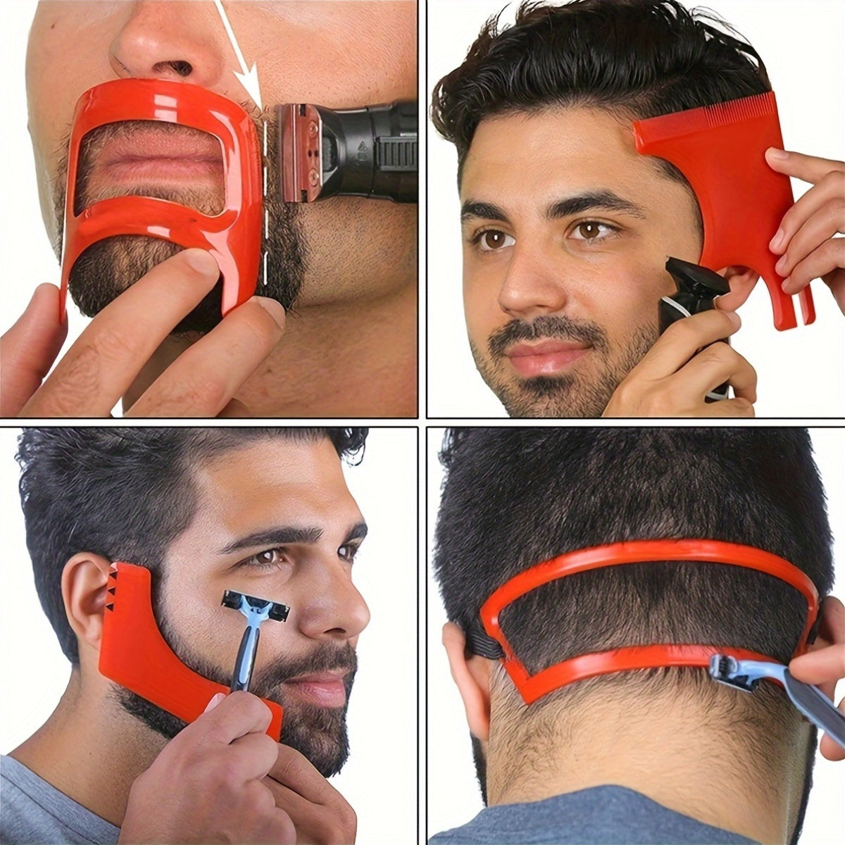 4-in-1 beard shaping kit with beard templates and grooming comb for men
Men’s beard trimming guide set for neckline, goatee, and mustache styling
Precision beard styling templates with odorless grooming comb
Professional beard shaping tool kit for clean facial hair lines