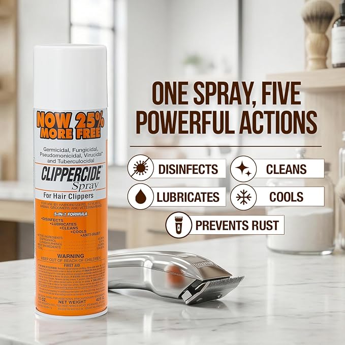 Clippercide 5-in-1 Clipper Spray Disinfectant