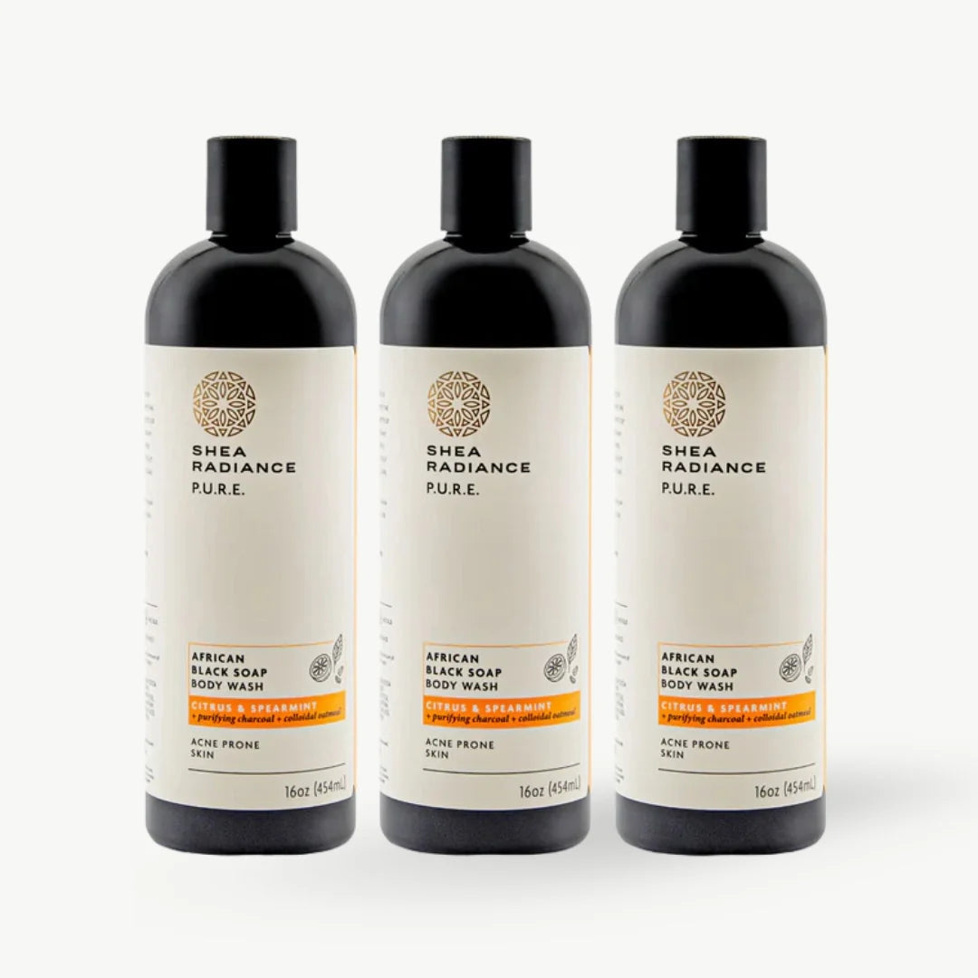 African Black Soap Body Wash with Colloidal Oatmeal for Dry & Sensitive Skin