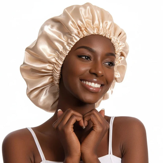 Protective Satin Sleep Bonnet – Reduce Frizz & Protect Hair Overnight.
