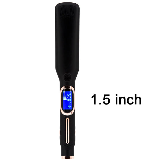 V24 Flat Iron with tourmaline ceramic plates, adjustable heat, and 0.04–2 inch plate sizes for versatile styling