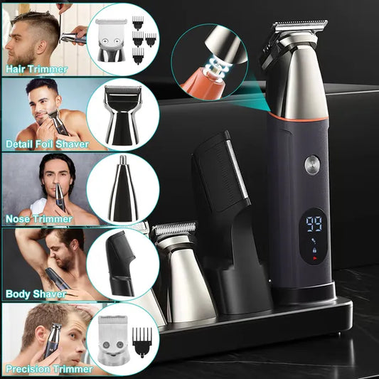 5-in-1 Waterproof Beard Trimmer for Men