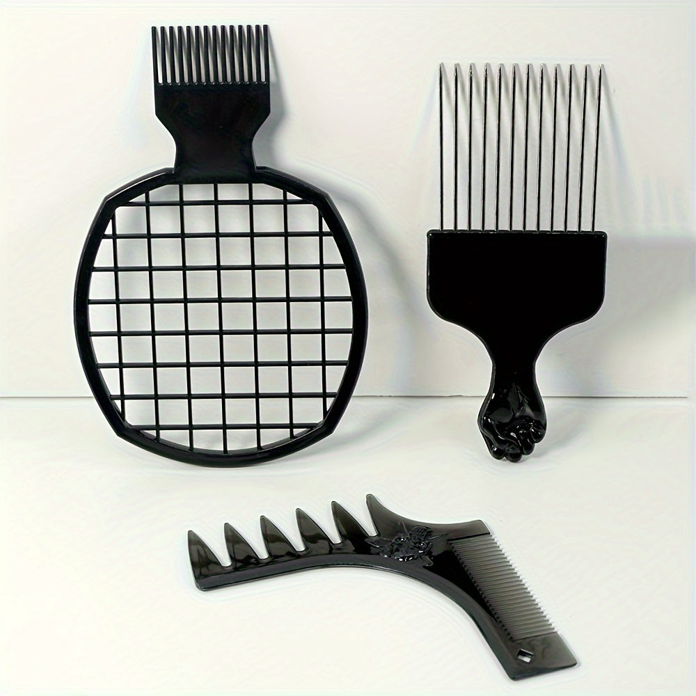 Carbon fiber twist comb for coil definition and curl styling
Beard shaping tool for clean lines and polished edges
Hair pick comb adding volume and reducing static
Versatile grooming tool for men and women