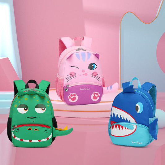 Back to School: Kids Cartoon School Bag – Cute Nylon Backpack for Kindergarten & Toddlers