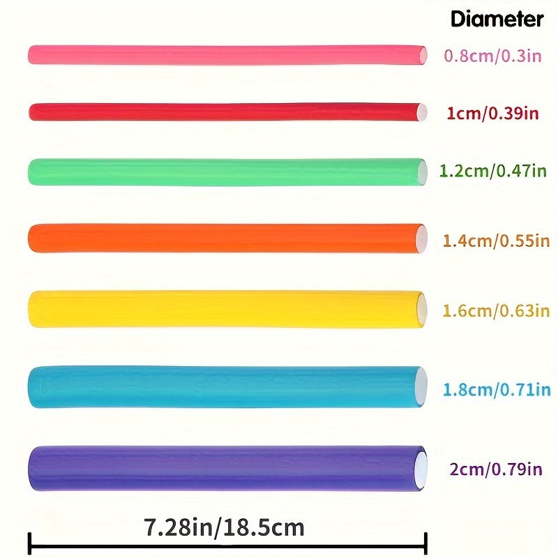42pcs Flexible Curling Rods | Hair Twist Flexi Rods Hair Curlers Set for Short and Long Hair, Ideal for Wedding