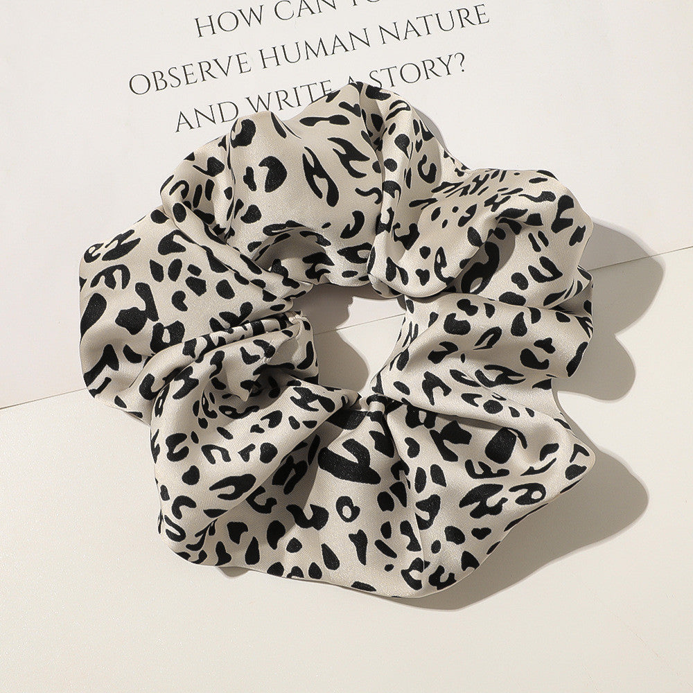 Chiffon Flower Hair Tie – Beige, Soft Korean Style Hair Tie