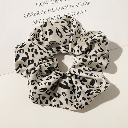 Chiffon Flower Hair Tie – Beige, Soft Korean Style Hair Tie