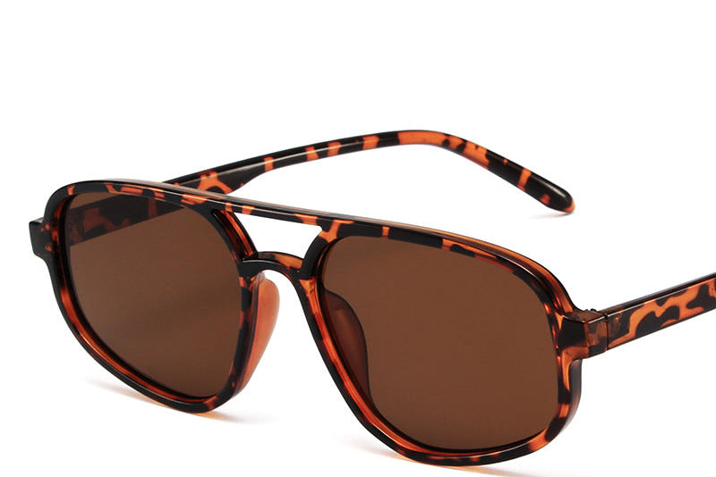 Double Bridge Oval Sunglasses – Lightweight Trendy Fashion Shades for Men & Women.