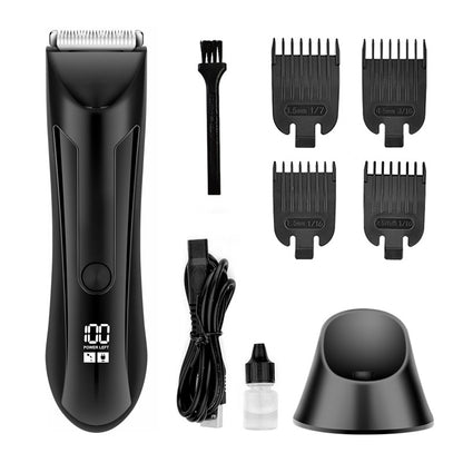Waterproof body hair trimmer with LCD display
USB rechargeable electric shaver with guide combs
Stainless steel ceramic blade hair clipper
Full body grooming trimmer for smooth shaving
