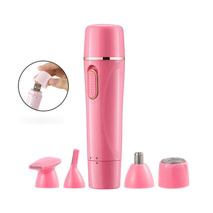 4-in-1 Electric Epilator for Women – USB Rechargeable Hair Remover