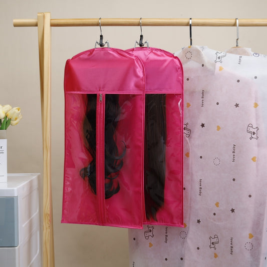 Hair extension carrier bag with hanger storage case
Protective hair extension travel bag dust cover organizer
Extension storage bag keeps hair tangle free and clean
Portable hair extension case with built in hanger
Professional salon hair extension organizer travel bag
Hair extension storage bag for safe and neat organization