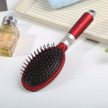 Brown and red premium hair brushes, plate and oval styles, durable ABS