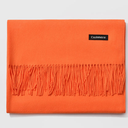 Cashmere scarf solid color- keep neck warm and protect your ends