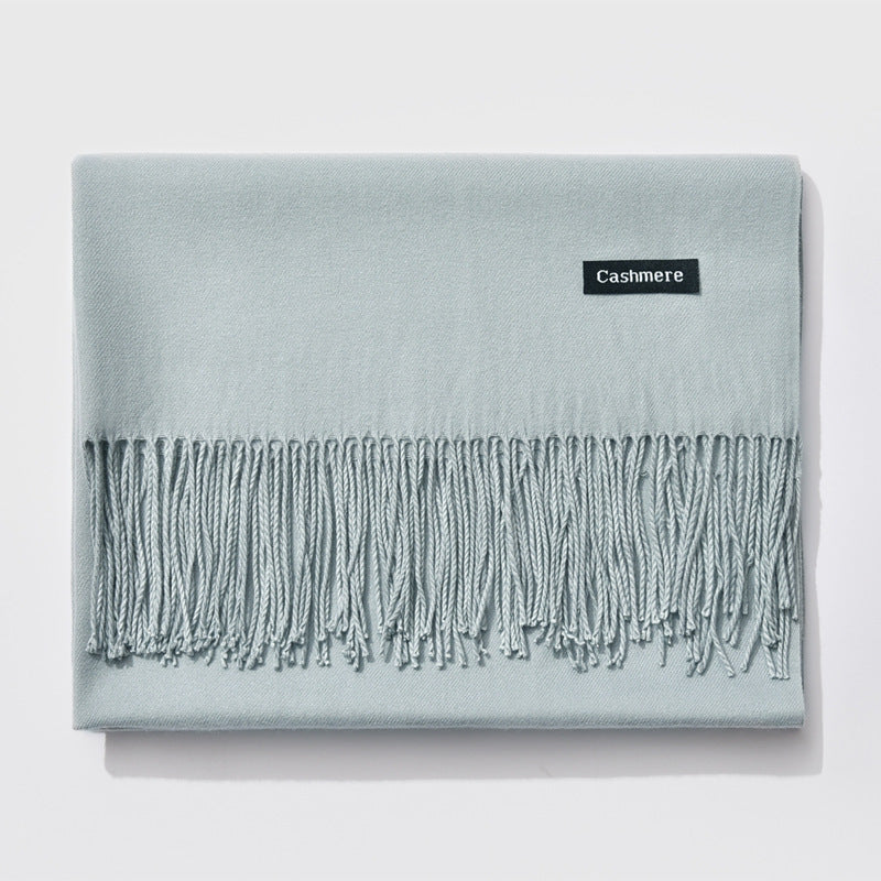 Cashmere scarf solid color- keep neck warm and protect your ends