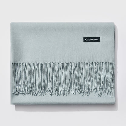 Cashmere scarf solid color- keep neck warm and protect your ends