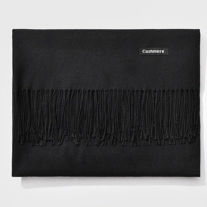 Cashmere scarf solid color- keep neck warm and protect your ends