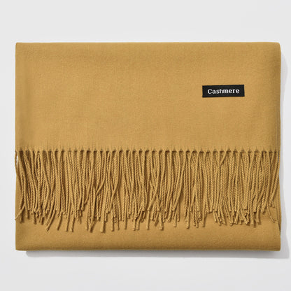 Cashmere scarf solid color- keep neck warm and protect your ends