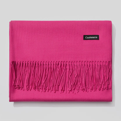 Cashmere scarf solid color- keep neck warm and protect your ends