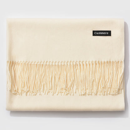Cashmere scarf solid color- keep neck warm and protect your ends