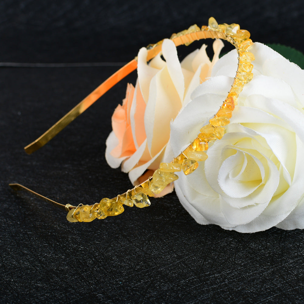 Crystal Amethyst Bridal Headband