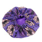 3pc Pattern Satin Linned Bonnet Women Long Ribbon Headwrap