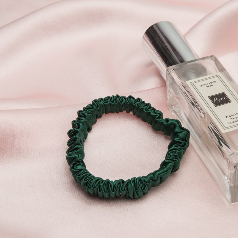 Handmade large intestine silk hair tie