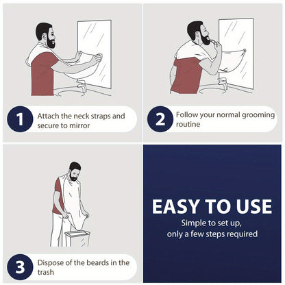 Beard Shaving Apron – Mess-Free Grooming Cape