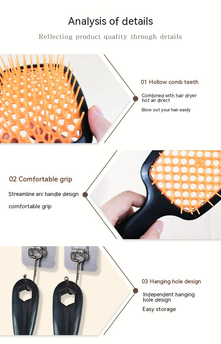 Honeycomb hair comb anti static detangling styling tool
Lightweight hair comb for smooth tangle free hair
Detangling comb for wet and dry hair styling
Anti static comb reducing frizz and flyaways