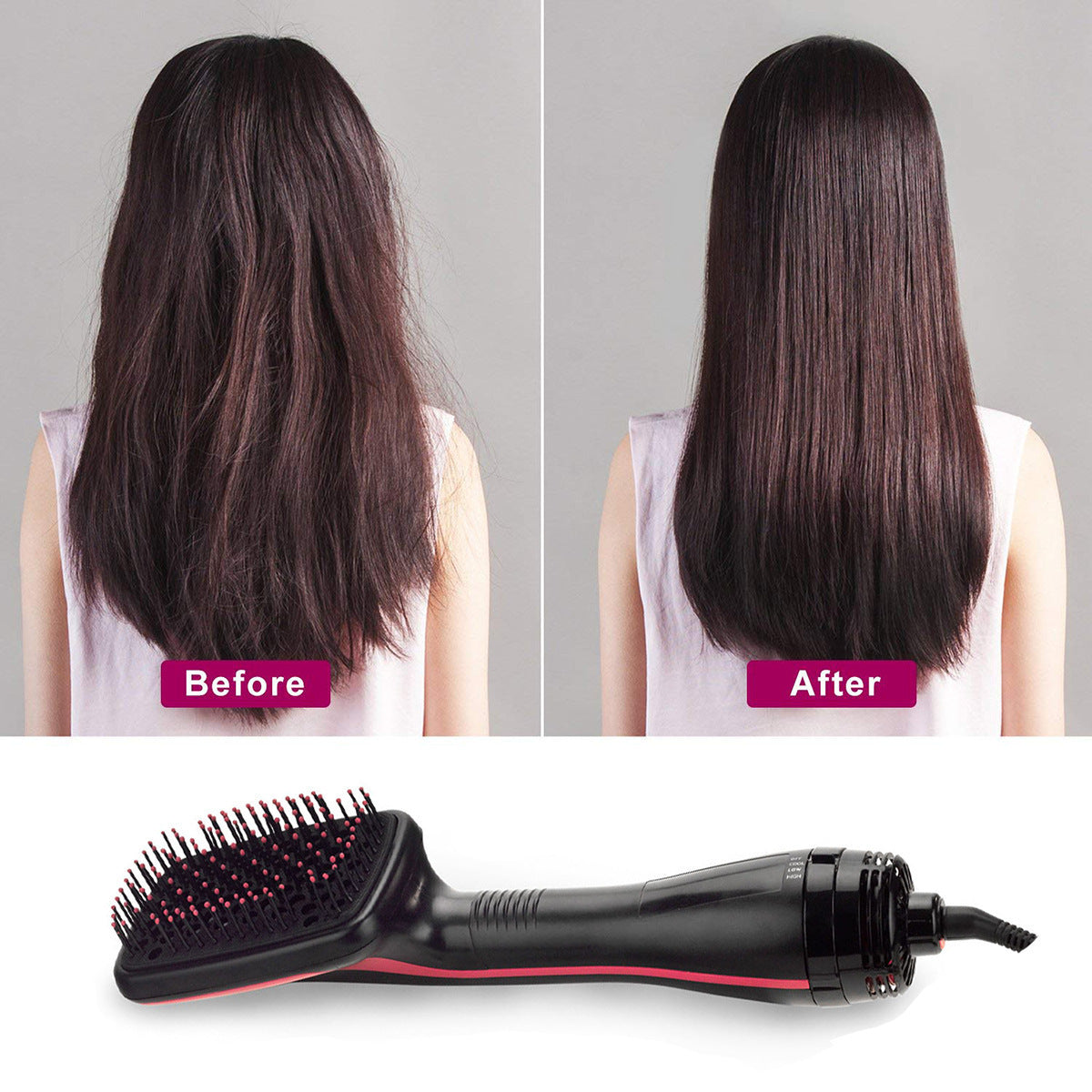 2 in 1 hair styling tool dryer curler straightener volumizer
electric hair styler for smooth frizz free salon results
all in one hair styling brush for wet and dry hair
multi function hair tool for curling and straightening