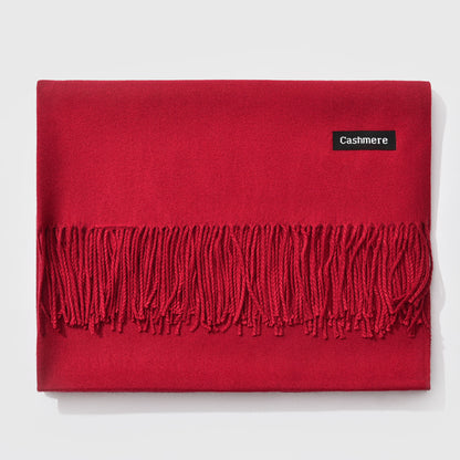 Cashmere scarf solid color- keep neck warm and protect your ends