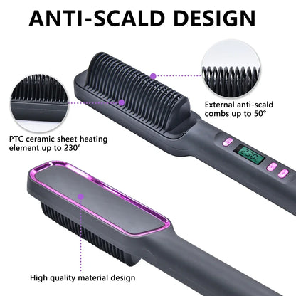Negative ion electric hot comb hair straightening brush for smooth hair
Anti-scald hot comb straightener for natural and curly hair
Multifunctional electric hair straightening comb with fast heat technology
Professional hot comb styling tool for sleek frizz-free hair