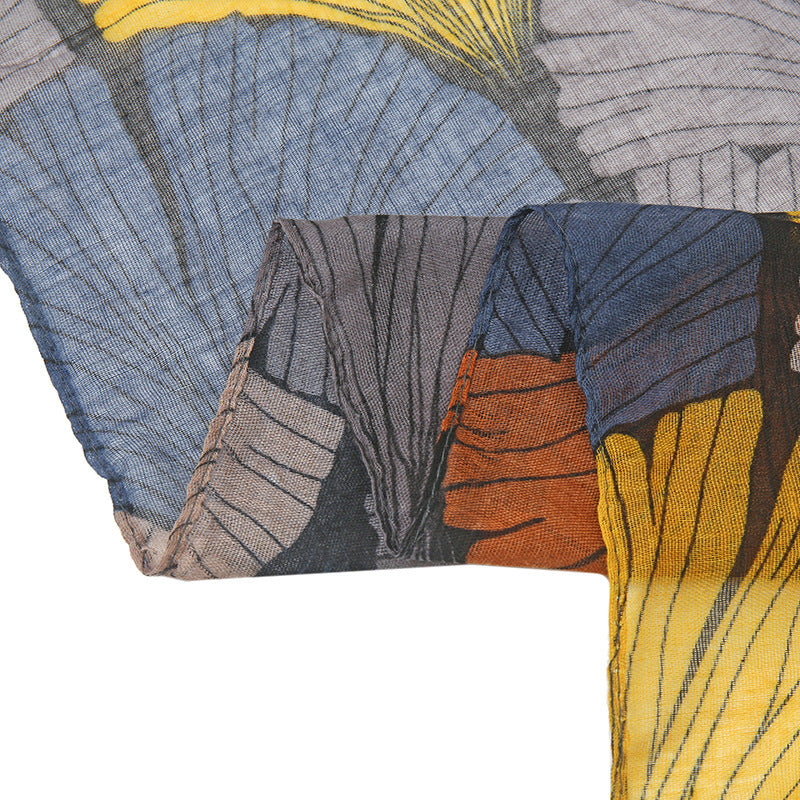 Printed Bali Yarn Scarf Women's Cotton And Linen Talma