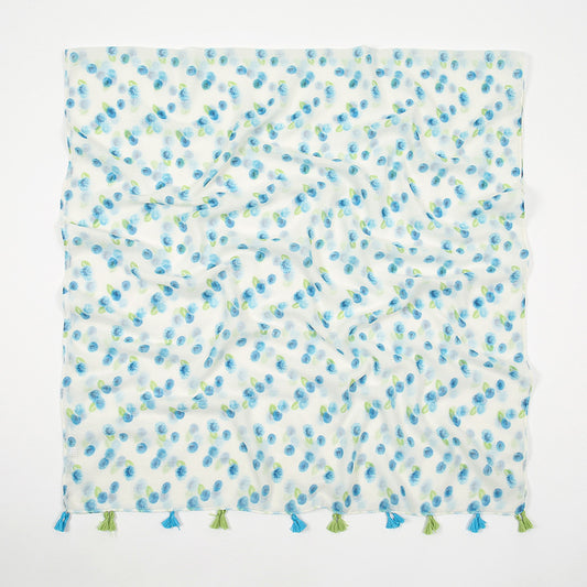 Light Blueberries Cotton Linen Bali Yarn Scarf