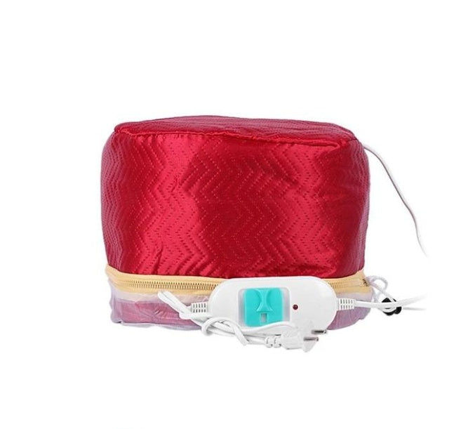 Portable heated cap for at home hair treatment
Moisture locking hair cap for smoother shinier hair