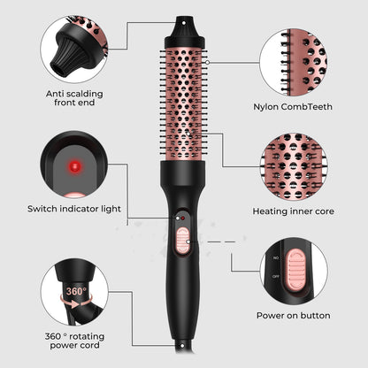 Black and rose gold 2-in-1 curling wand and hair straightener
Hair styling tool for straightening and curling hair at home
Professional curling wand for smooth curls and sleek straight styles
Lightweight hair styling tool with modern black rose gold design
