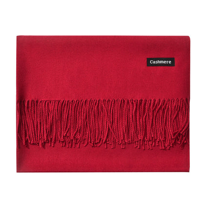 Cashmere scarf solid color- keep neck warm and protect your ends