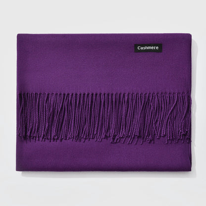 Cashmere scarf solid color- keep neck warm and protect your ends
