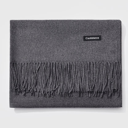 Cashmere scarf solid color- keep neck warm and protect your ends
