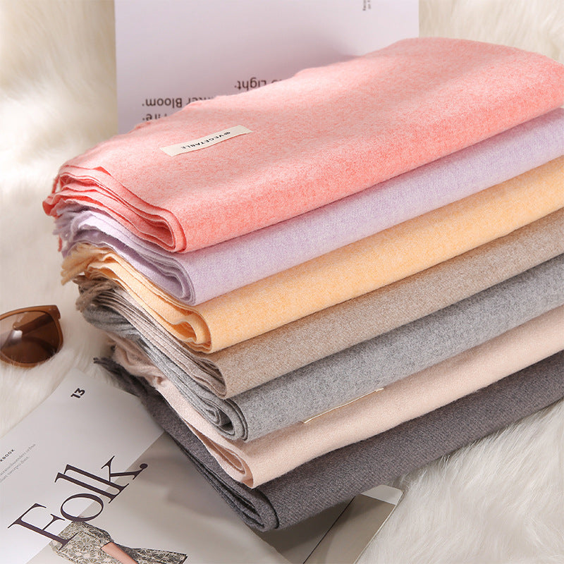 Women's Fashionable All-match Cashmere Tassel Double-sided Scarf