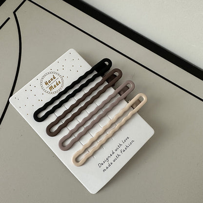 Alloy Hair Clips | Coffee Color Barrettes Set