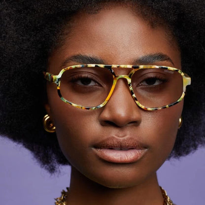 Fashion Double Bridge Oval Sunglasses