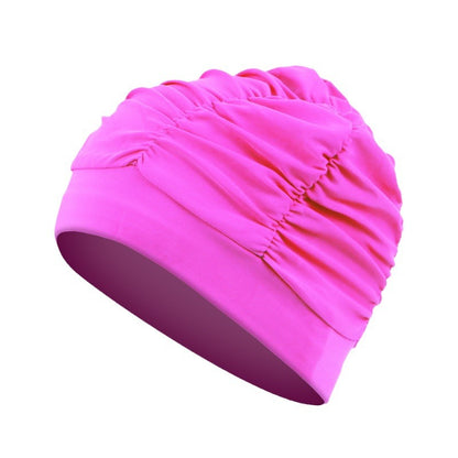 Women's Swimming Cap Pleated Plus-sized