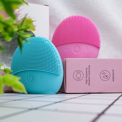Ultrasonic Face Cleansing Device Silicone Pore Cleaner 3 Gear