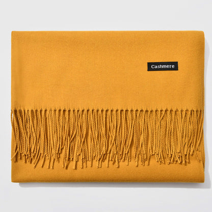Cashmere scarf solid color- keep neck warm and protect your ends