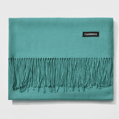 Cashmere scarf solid color- keep neck warm and protect your ends