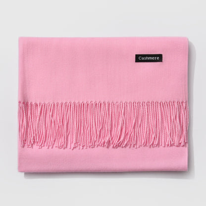 Cashmere scarf solid color- keep neck warm and protect your ends