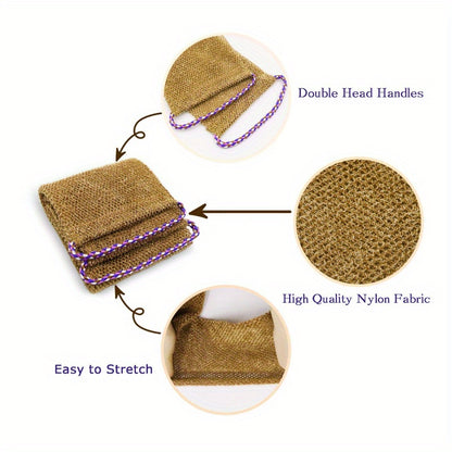 3pcs African Exfoliating Sponge with Handles Long